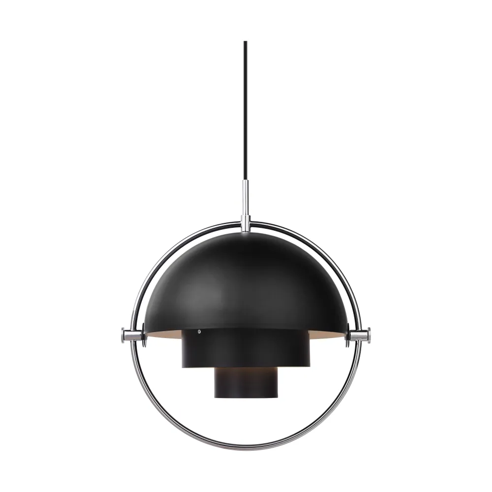 Gubi Multi-Lite hanglamp Chrome / Black