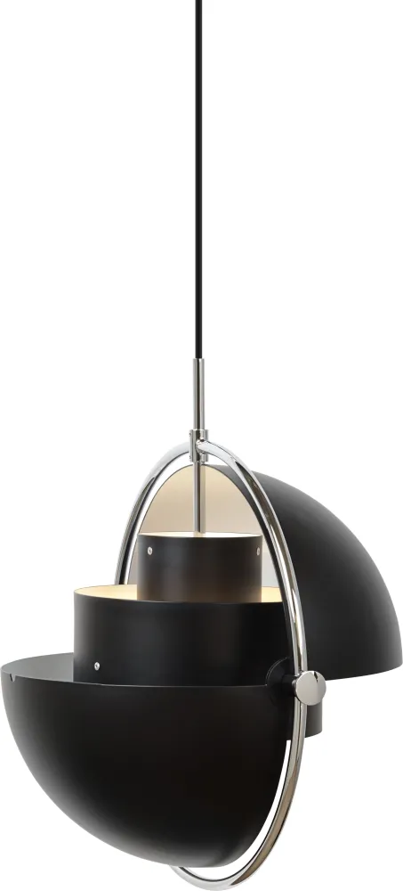 Gubi Multi-Lite hanglamp Chrome / Black