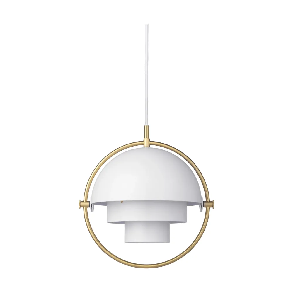Gubi Multi-Lite hanglamp small Brass / White