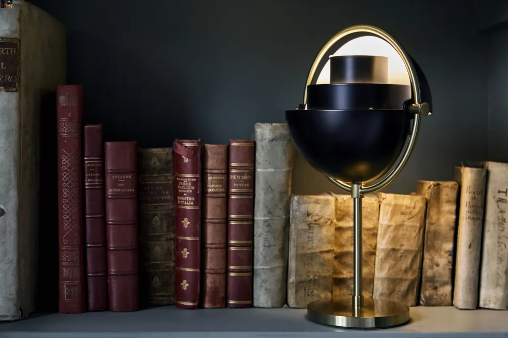 Gubi Multi-Lite portable lamp Brass / Black