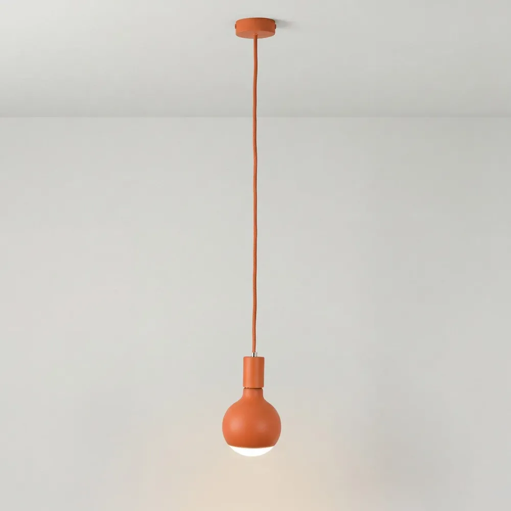 Hanglamp Filotto Metallico met Lichtbron Lucia - Oranje