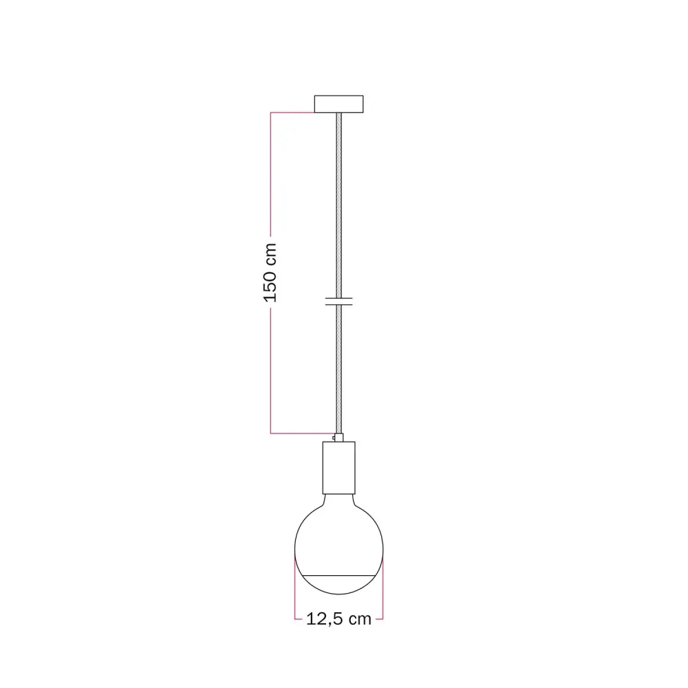 Hanglamp Filotto Metallico met Lichtbron Lucia - Crème