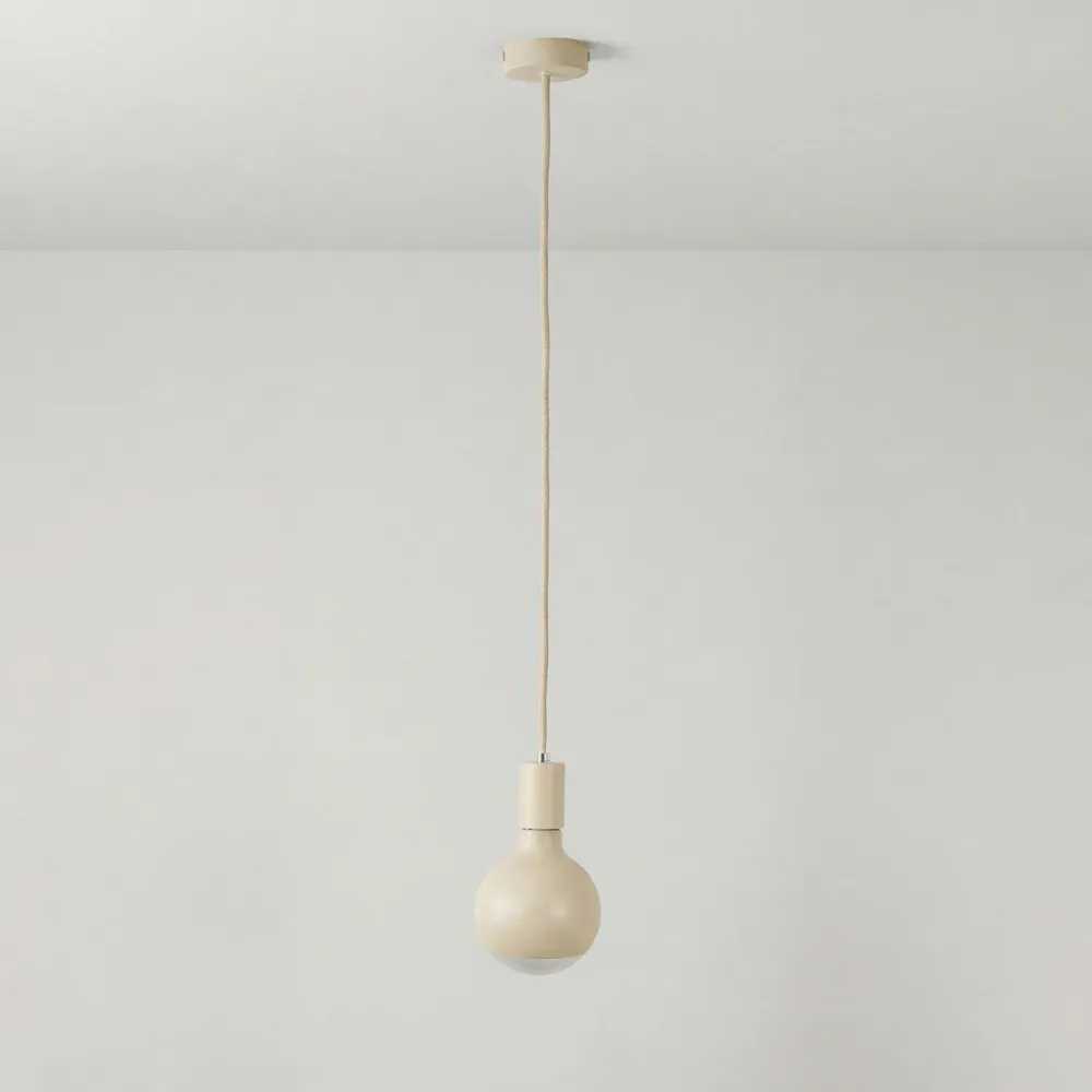 Hanglamp Filotto Metallico met Lichtbron Lucia - Crème
