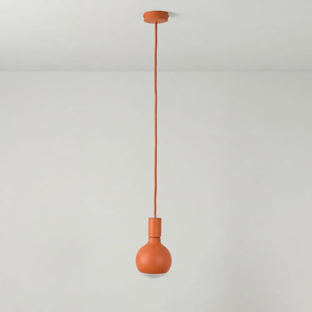Hanglamp Filotto Metallico met Lichtbron Lucia - Oranje