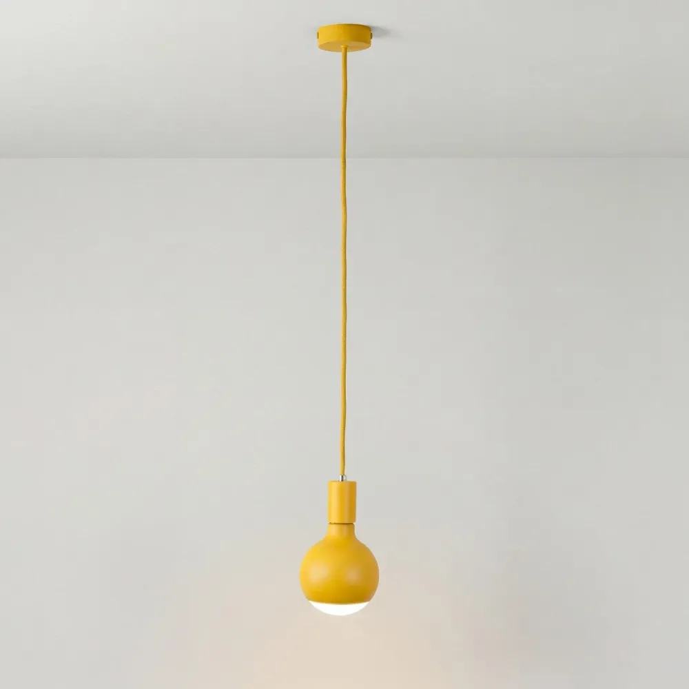 Hanglamp Filotto Metallico met Lucia Lichtbron - Geel
