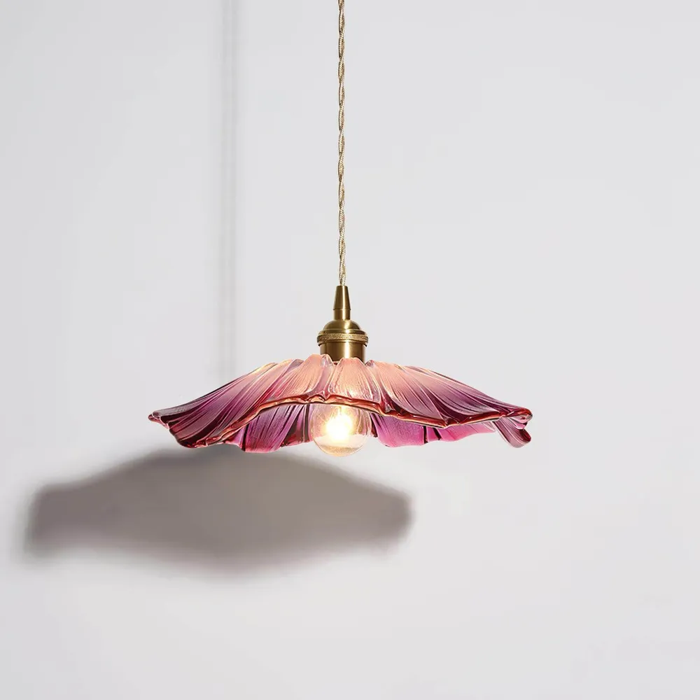Hanglamp Glas Bloem - Retro Design Verlichting