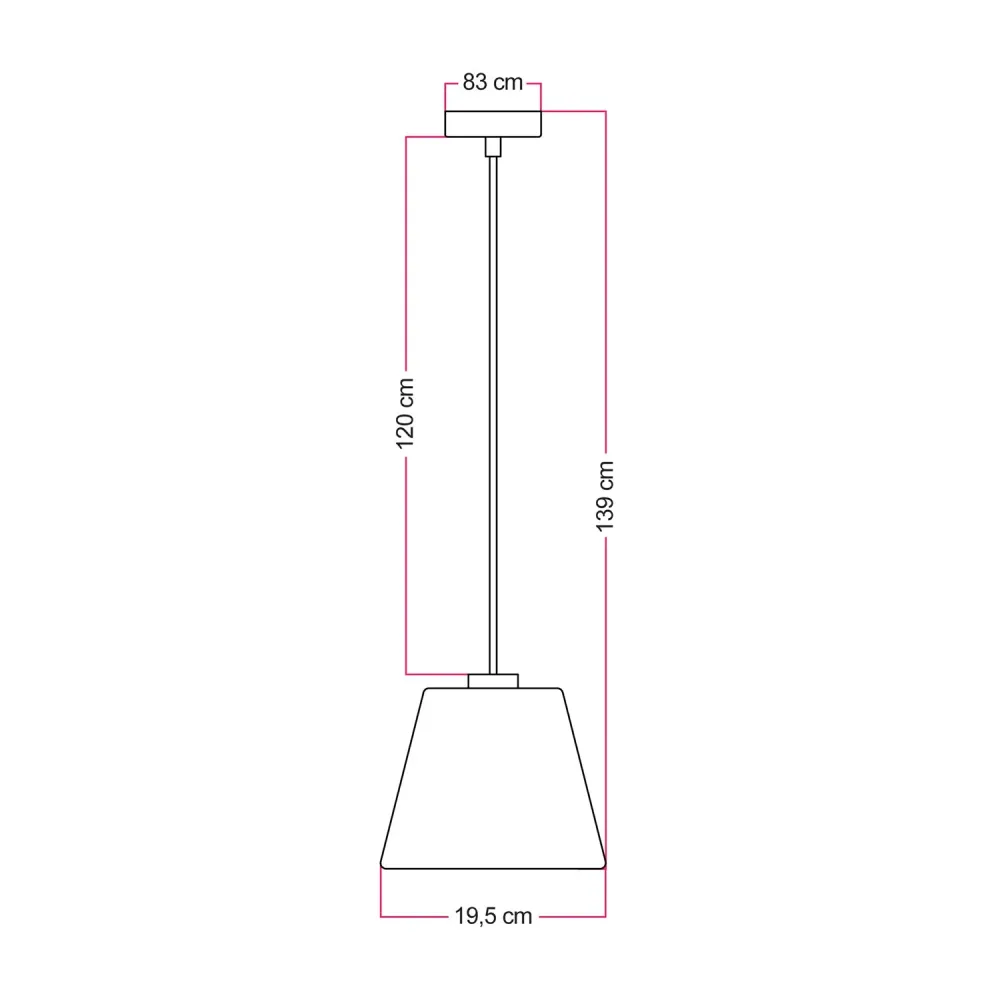 Hanglamp met ghost kegelvormige lichtbron smoky - Wit