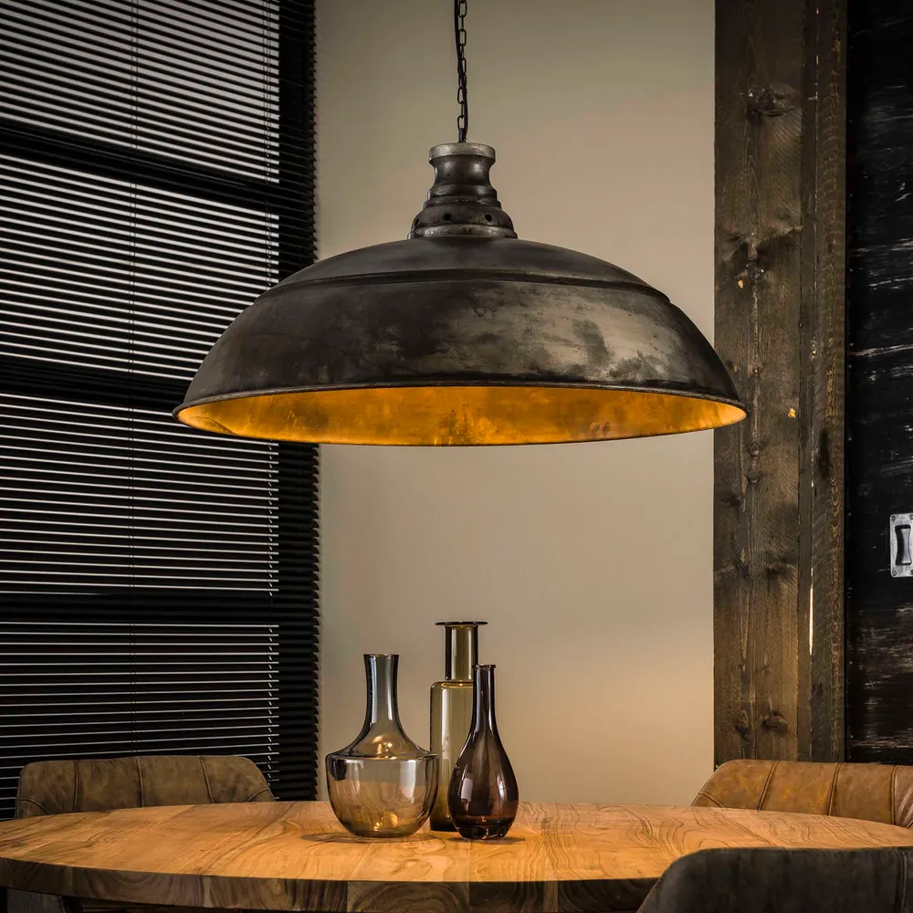 Hanglamp Cindy - 1-lichts - Oud Zilver - Metaal Hanglampen