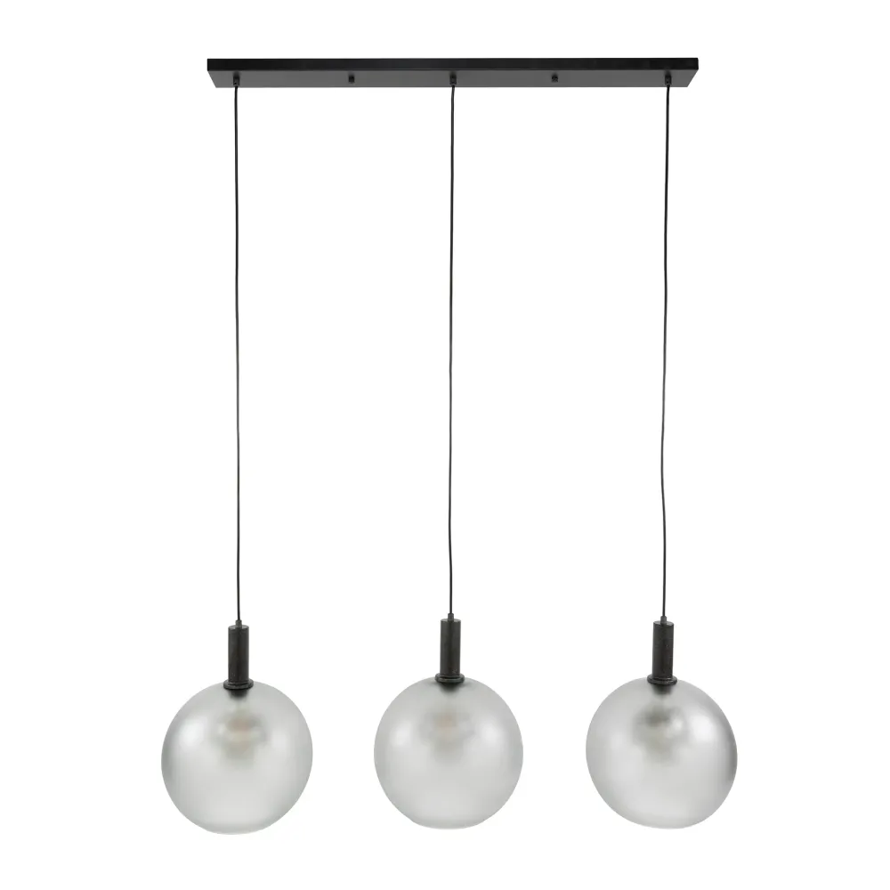 Hanglamp Claron - 3-lichts - Frosted Grijs - Matglas Hanglampen