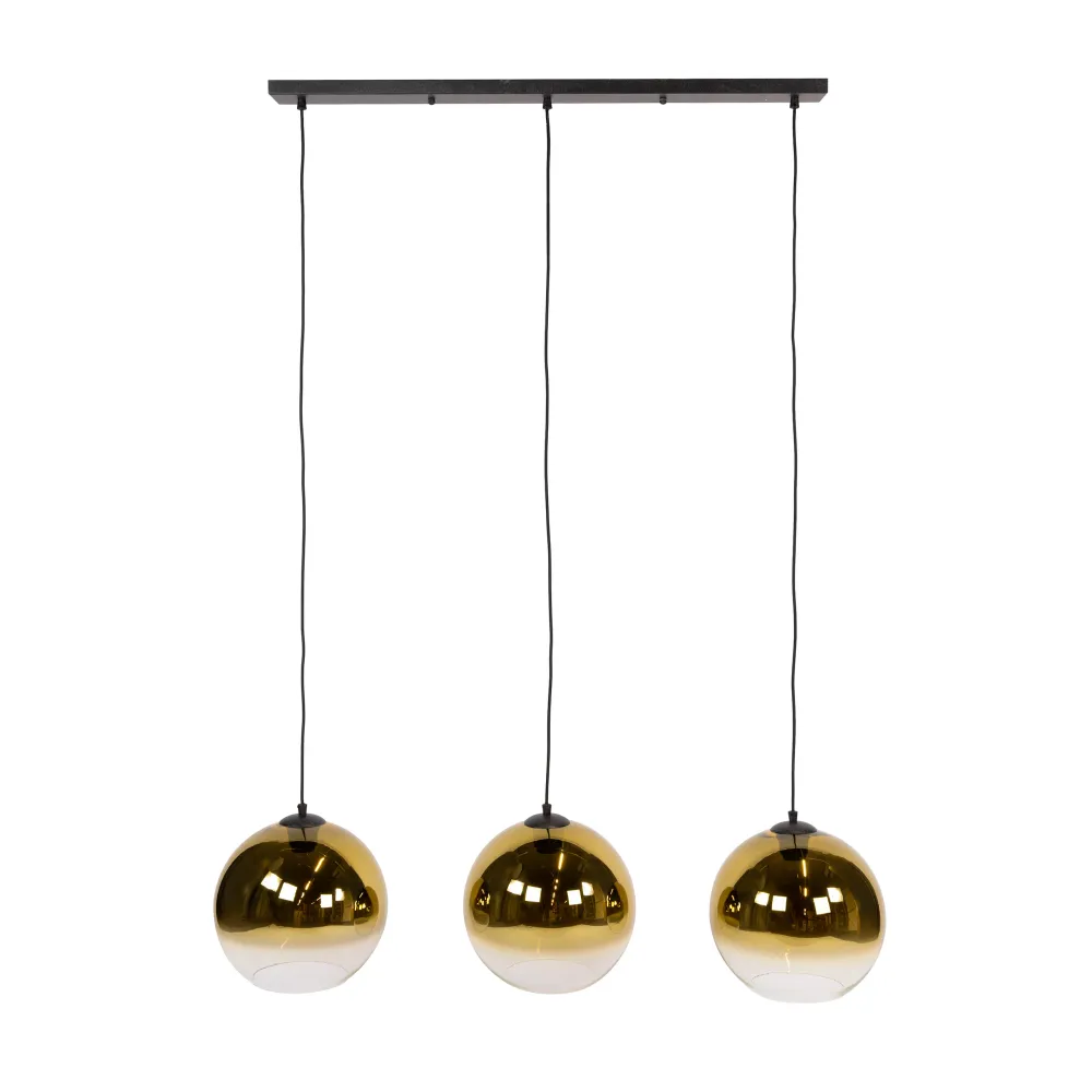 Hanglamp Hudson - 3-lichts - Goud - Glazen Bollen Hanglampen