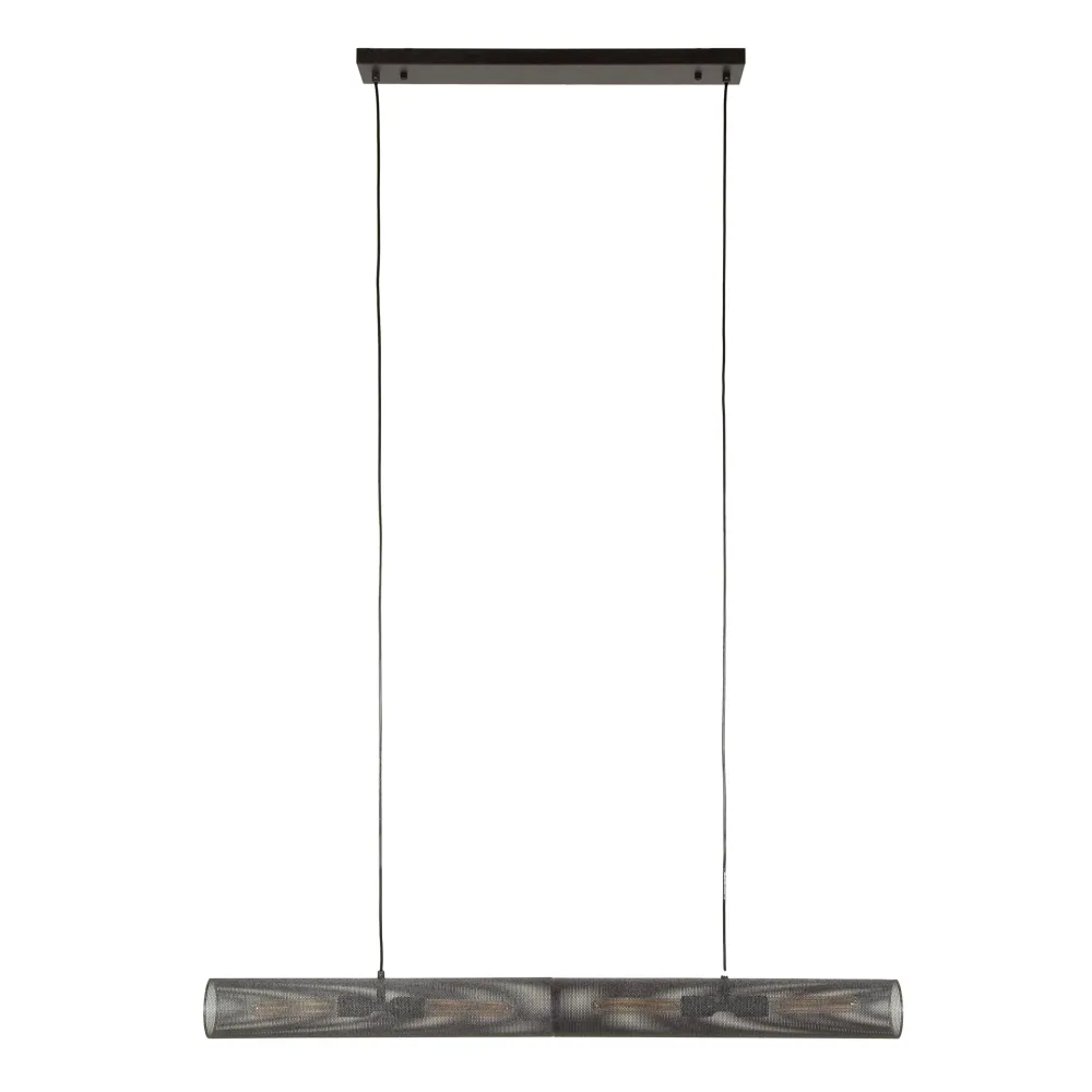 Hanglamp Lattice - 4-lichts - Zwart - Mesh Hanglampen