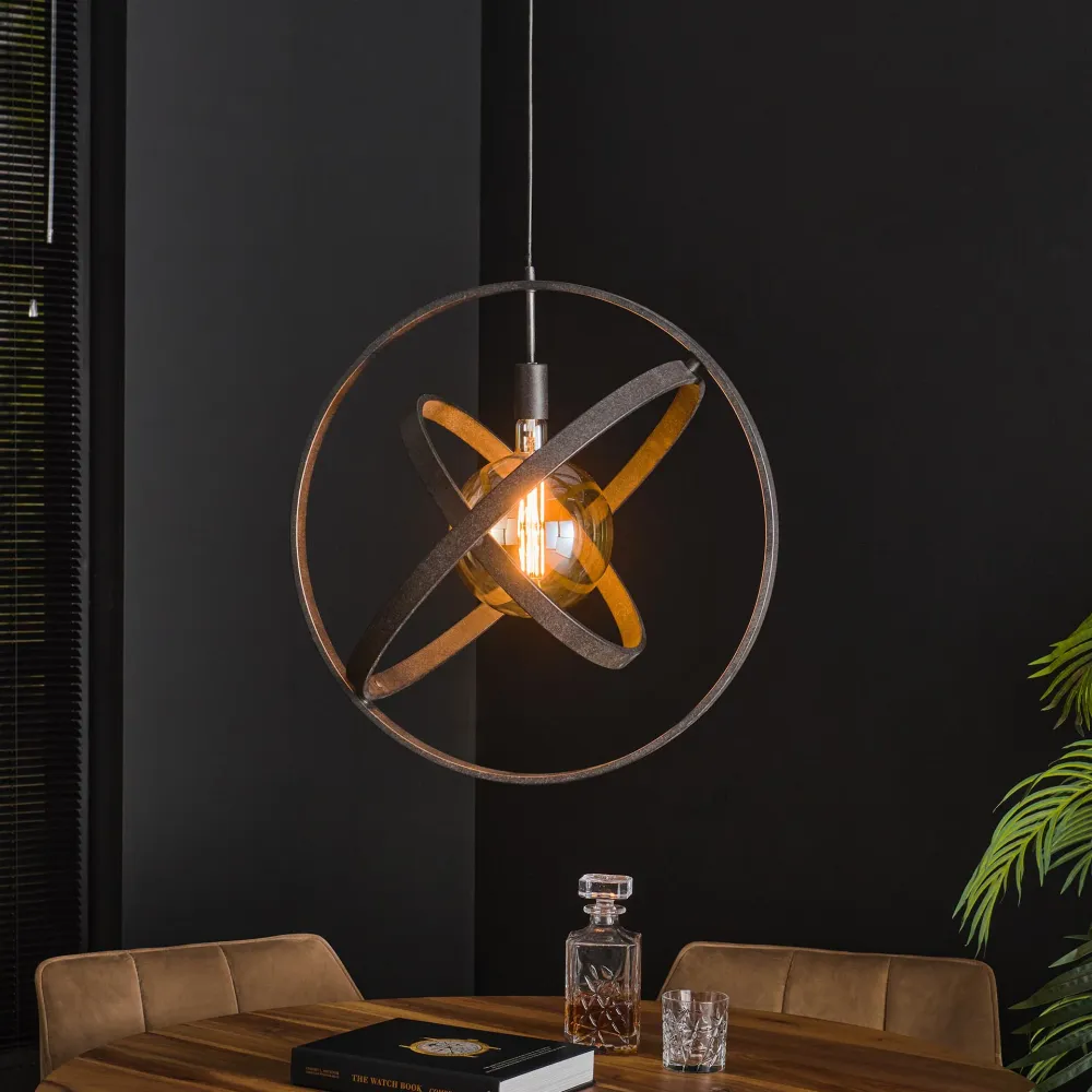 Hanglamp Liora - 1-lichts - Zwart - Metaal Hanglampen