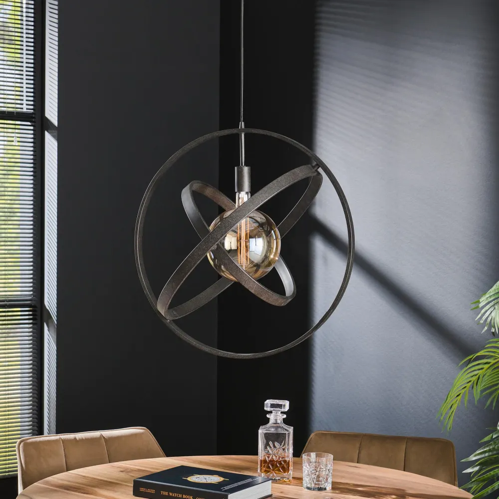 Hanglamp Liora - 1-lichts - Zwart - Metaal Hanglampen