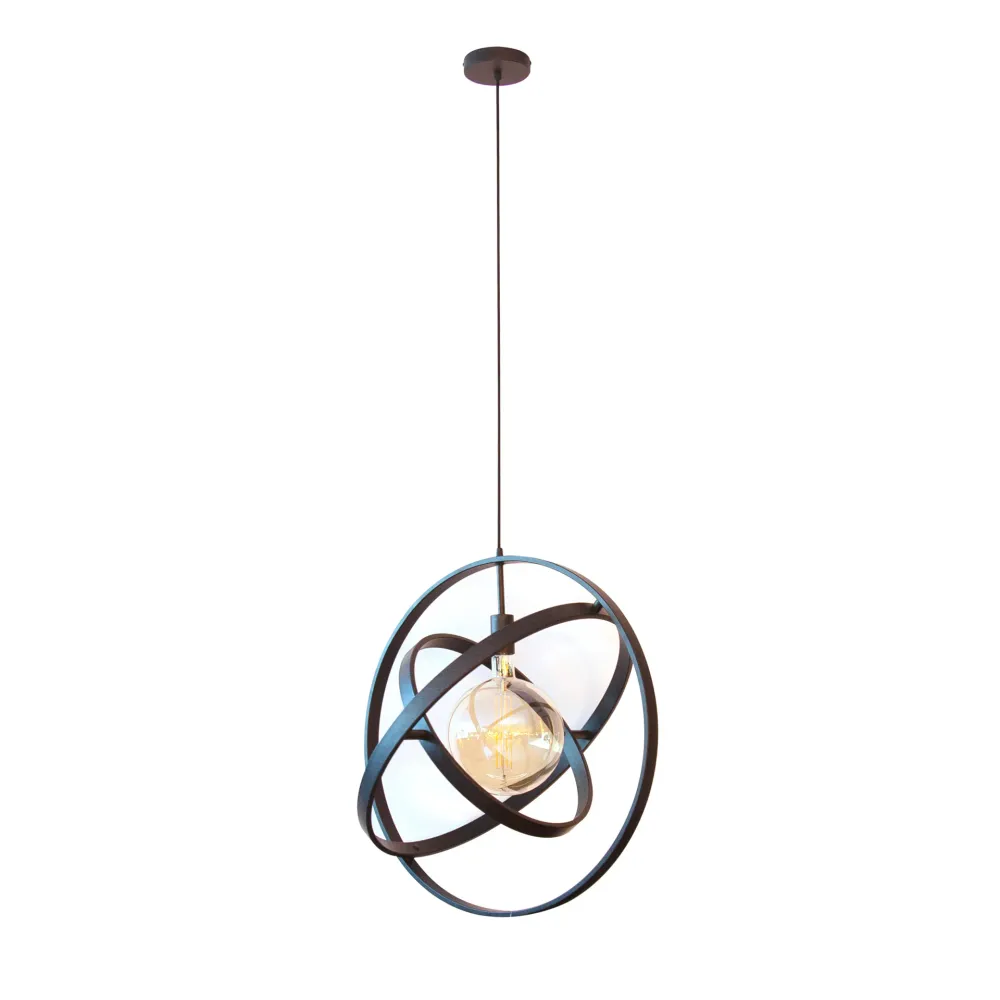 Hanglamp Liora - 1-lichts - Zwart - Metaal Hanglampen