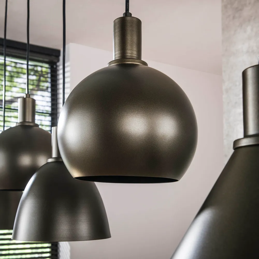 Hanglamp Lumeo - 5-lichts - Brons - Metaal Hanglampen