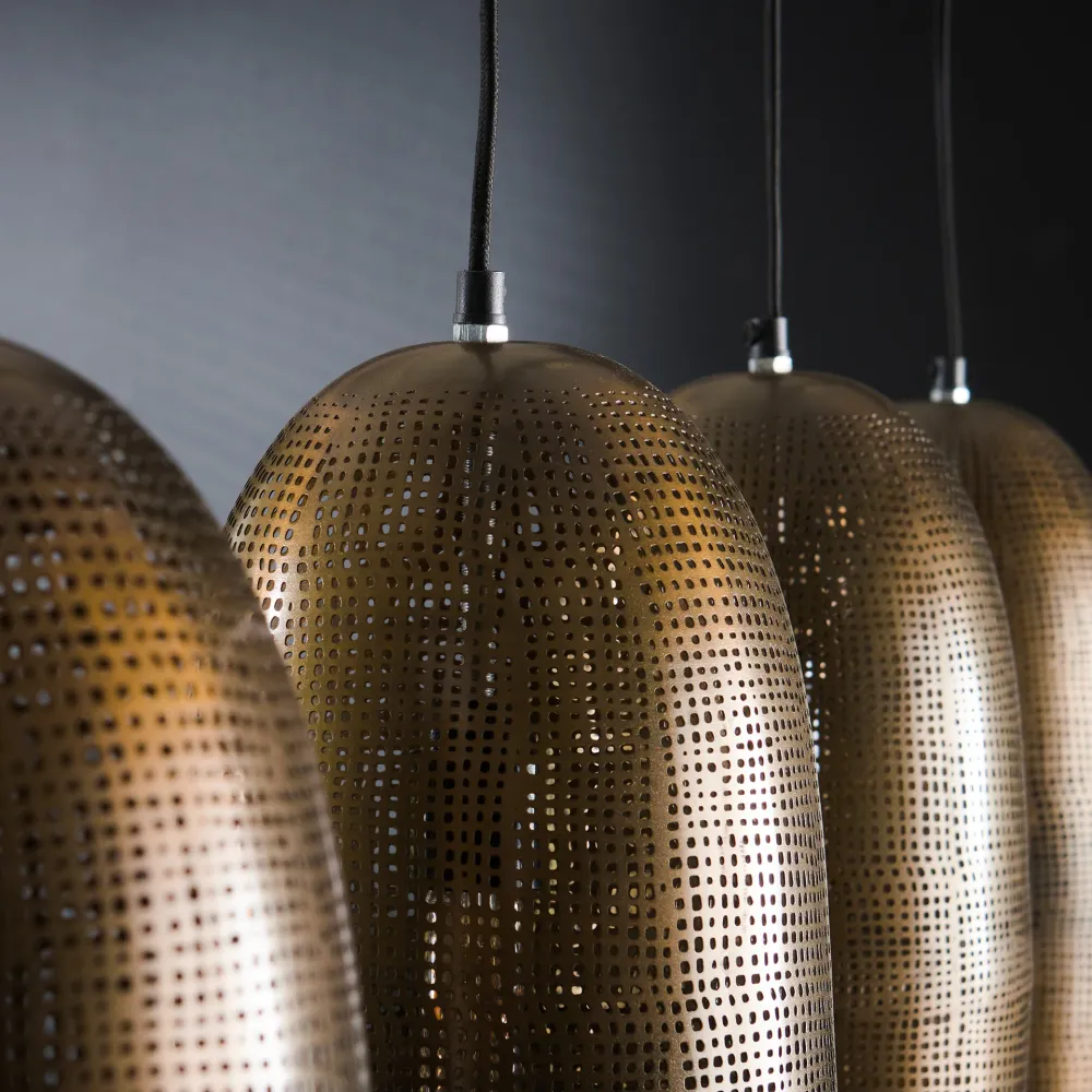 Hanglamp Niko - 4-lichts - Brons - Metaal Hanglampen