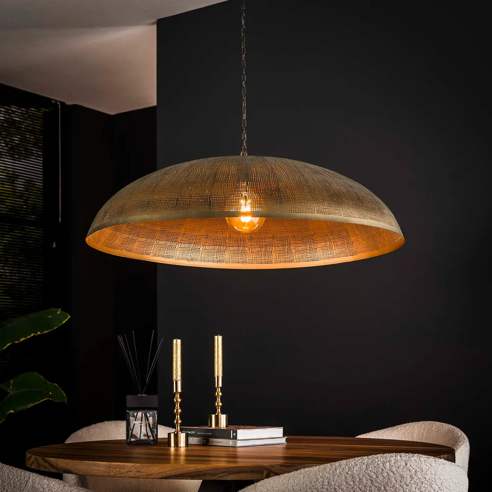 Hanglamp Rhea - 1-lichts - Brons - Metaal Hanglampen