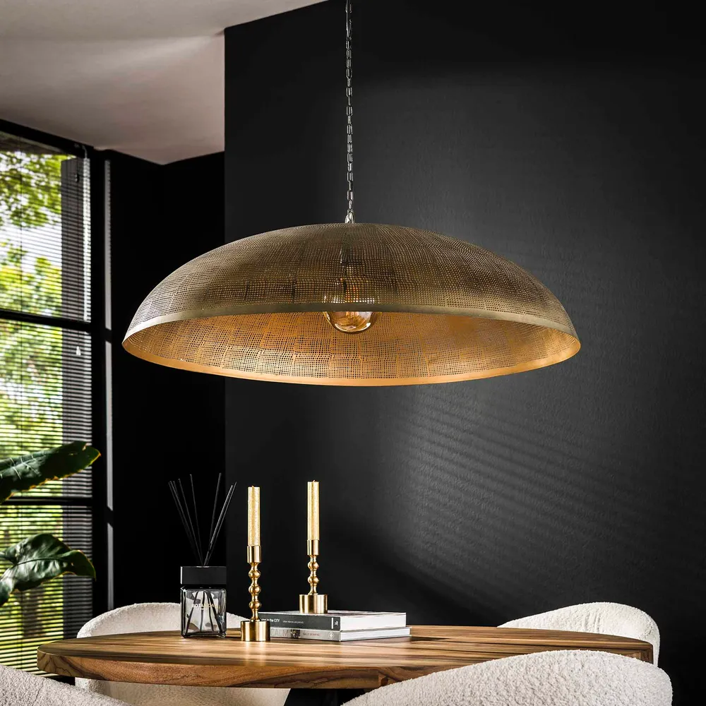 Hanglamp Rhea - 1-lichts - Brons - Metaal Hanglampen