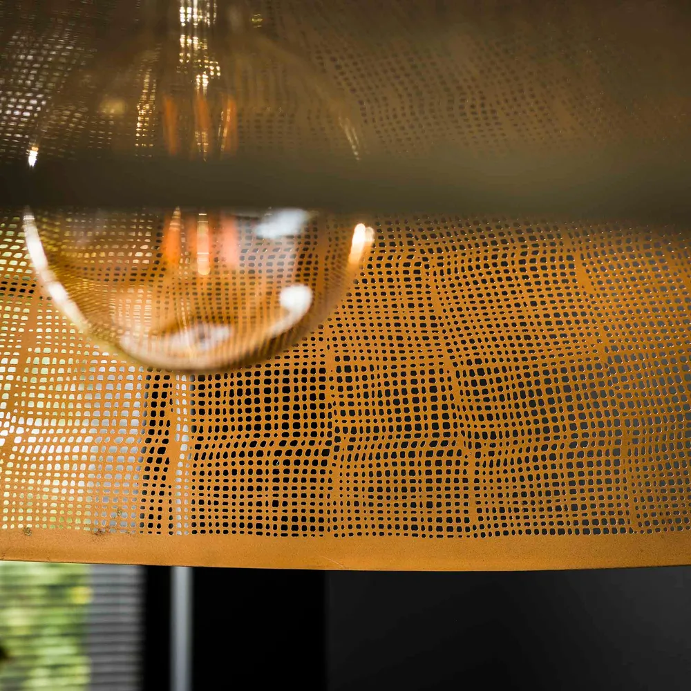 Hanglamp Rhea - 1-lichts - Brons - Metaal Hanglampen