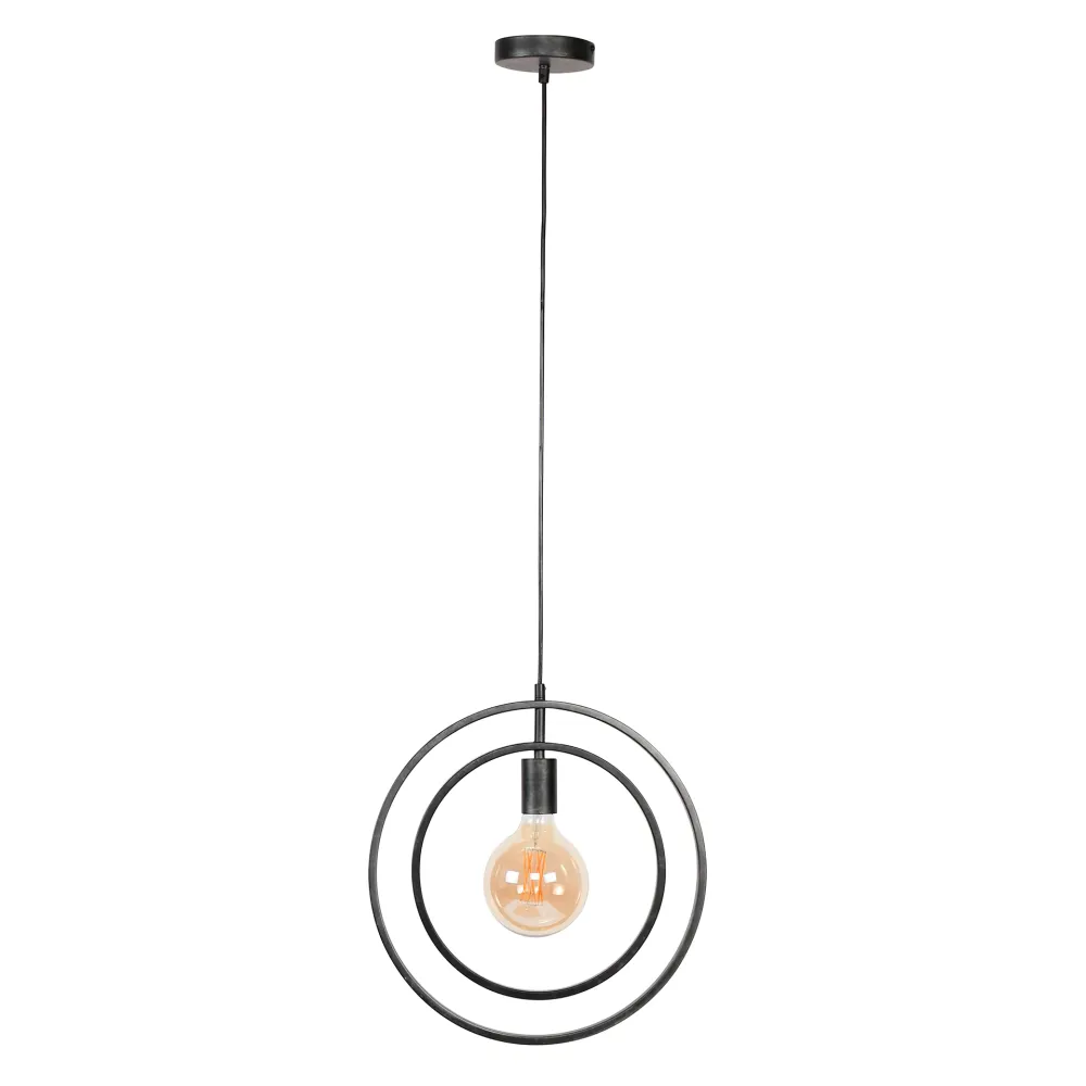 Hanglamp Sterre - 1-lichts - Antraciet - Metaal Hanglampen