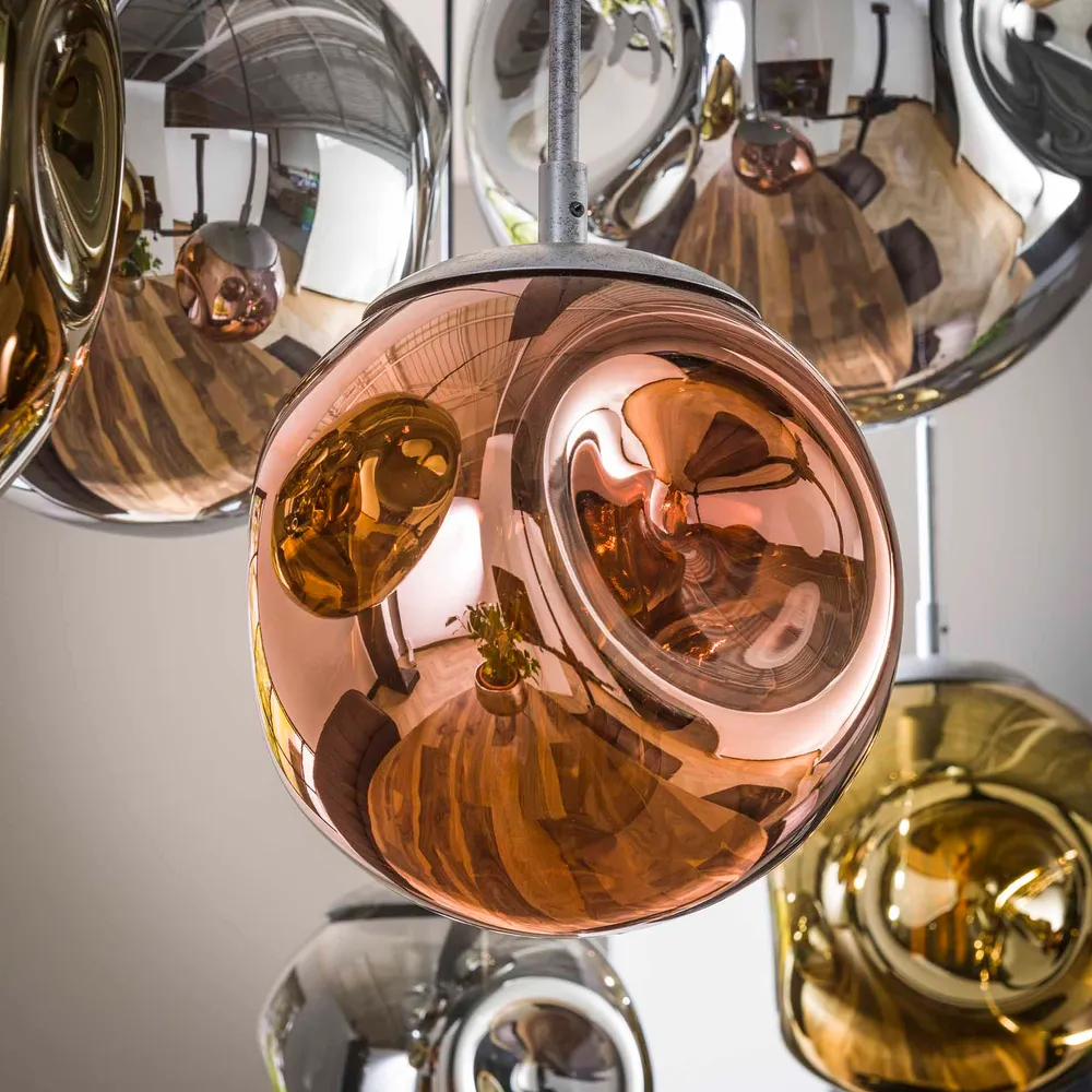 Hanglamp Verity - 7-lichts - Amber Mix - Glas Hanglampen