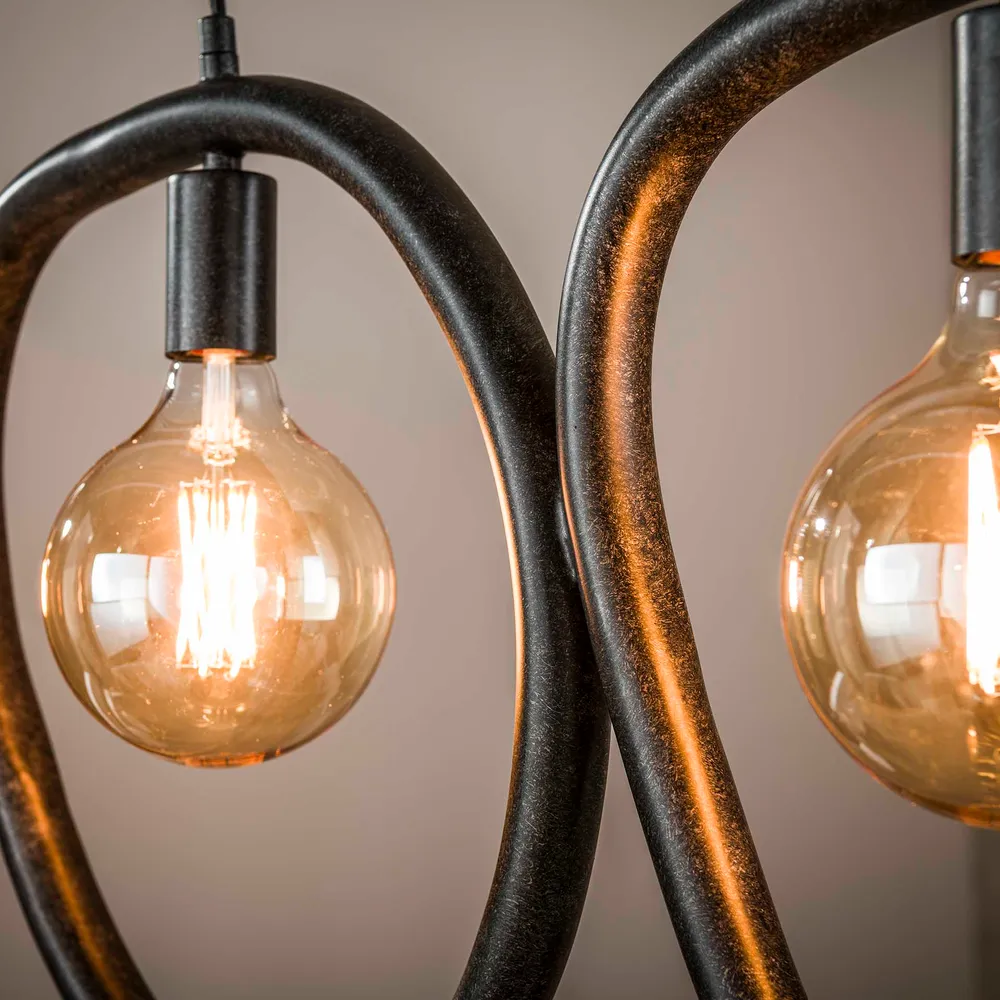 Hanglamp Winnie - 4-lichts - Antraciet - Metaal Hanglampen