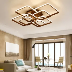8 Head Plafondlamp - Met Afstandsbediening - LED Bluetooth - Smart Lamp - Zwart - Dimbaar Met App - Woonkamerlamp - Modern...