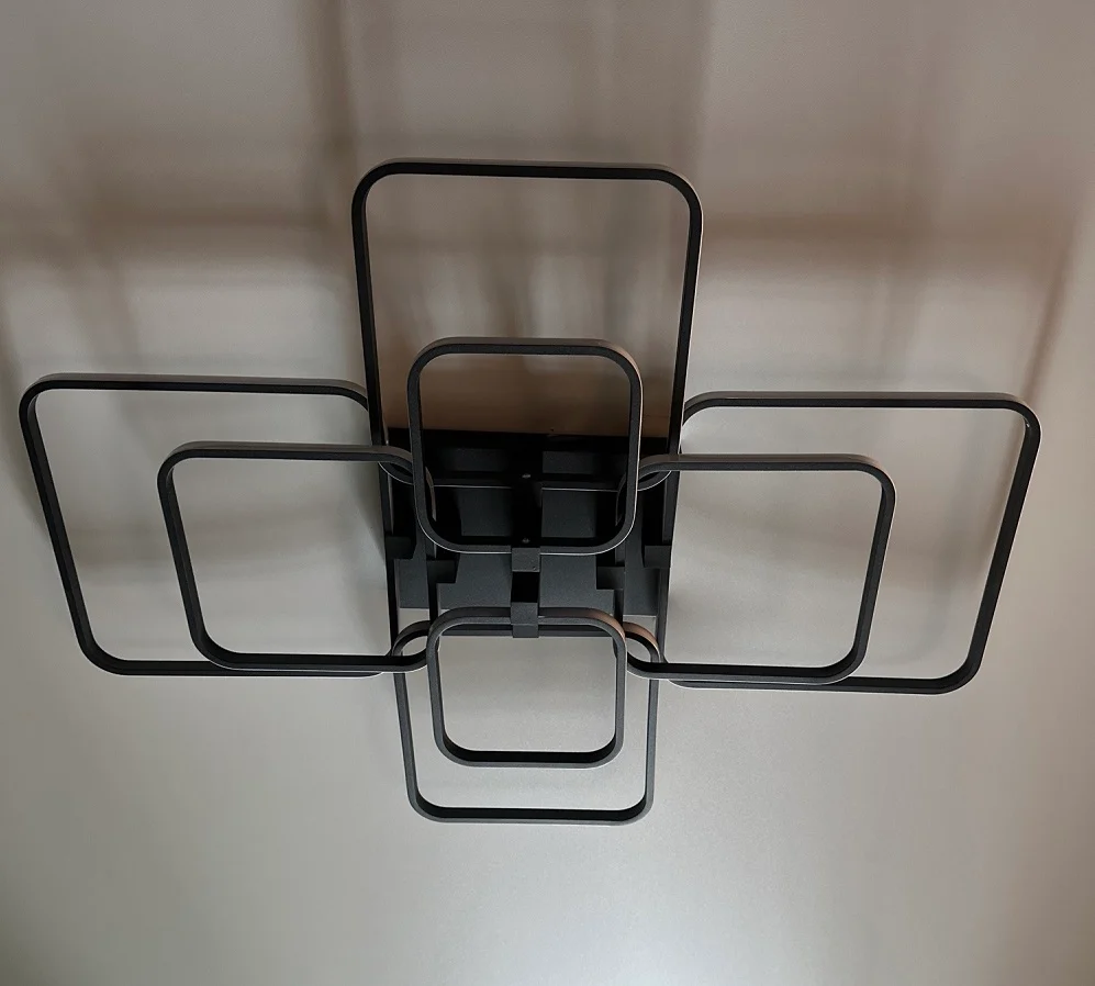 8 Head Plafondlamp - Met Afstandsbediening - LED Bluetooth - Smart Lamp - Zwart - Dimbaar Met App - Woonkamerlamp - Modern...