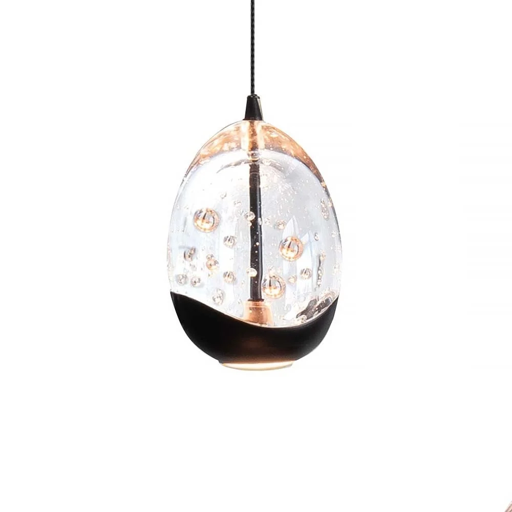 Highlight hanglamp Clear - 8 lichts - 100 x 155 cm - helder zwart