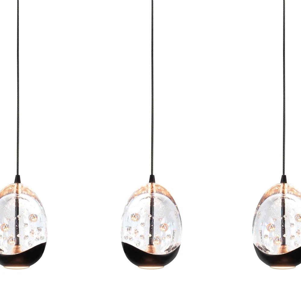 Highlight hanglamp Clear - 5 lichts - 108 x 155 cm - helder zwart