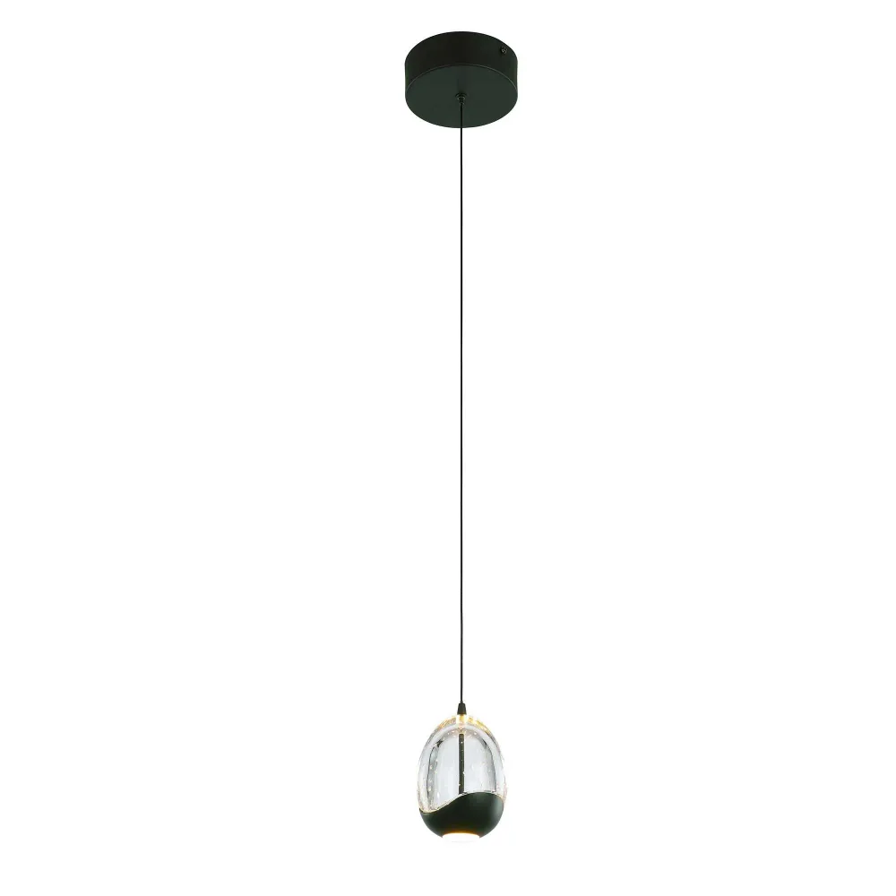 Highlight hanglamp Clear - 1 lichts - 13 x 155 cm - helder zwart