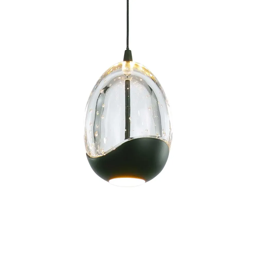 Highlight hanglamp Clear - 1 lichts - 13 x 155 cm - helder zwart