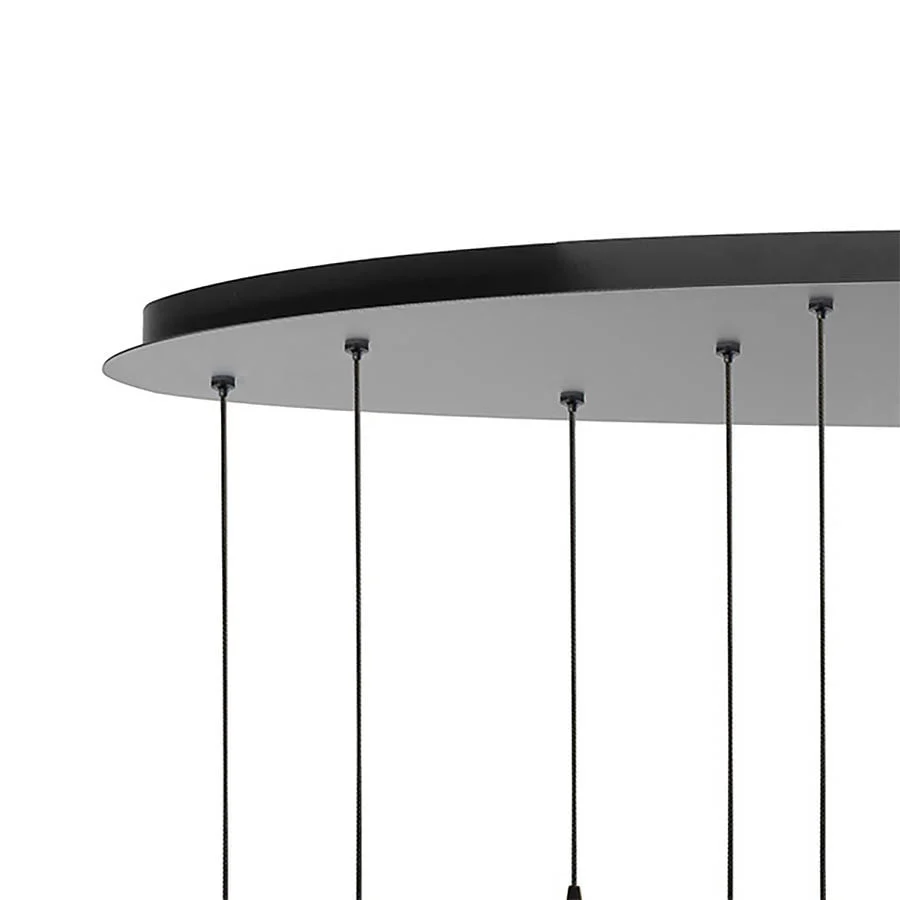 Highlight hanglamp Golden - 12 lichts - 140 x 155 cm - amber zwart