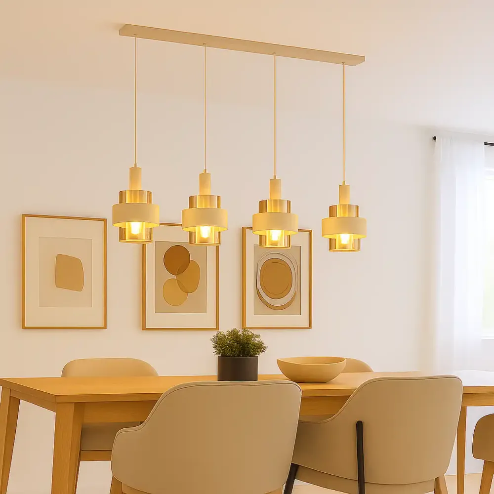 Highlight hanglamp Marrone - 4 lichts - 110 x 150 cm - beige