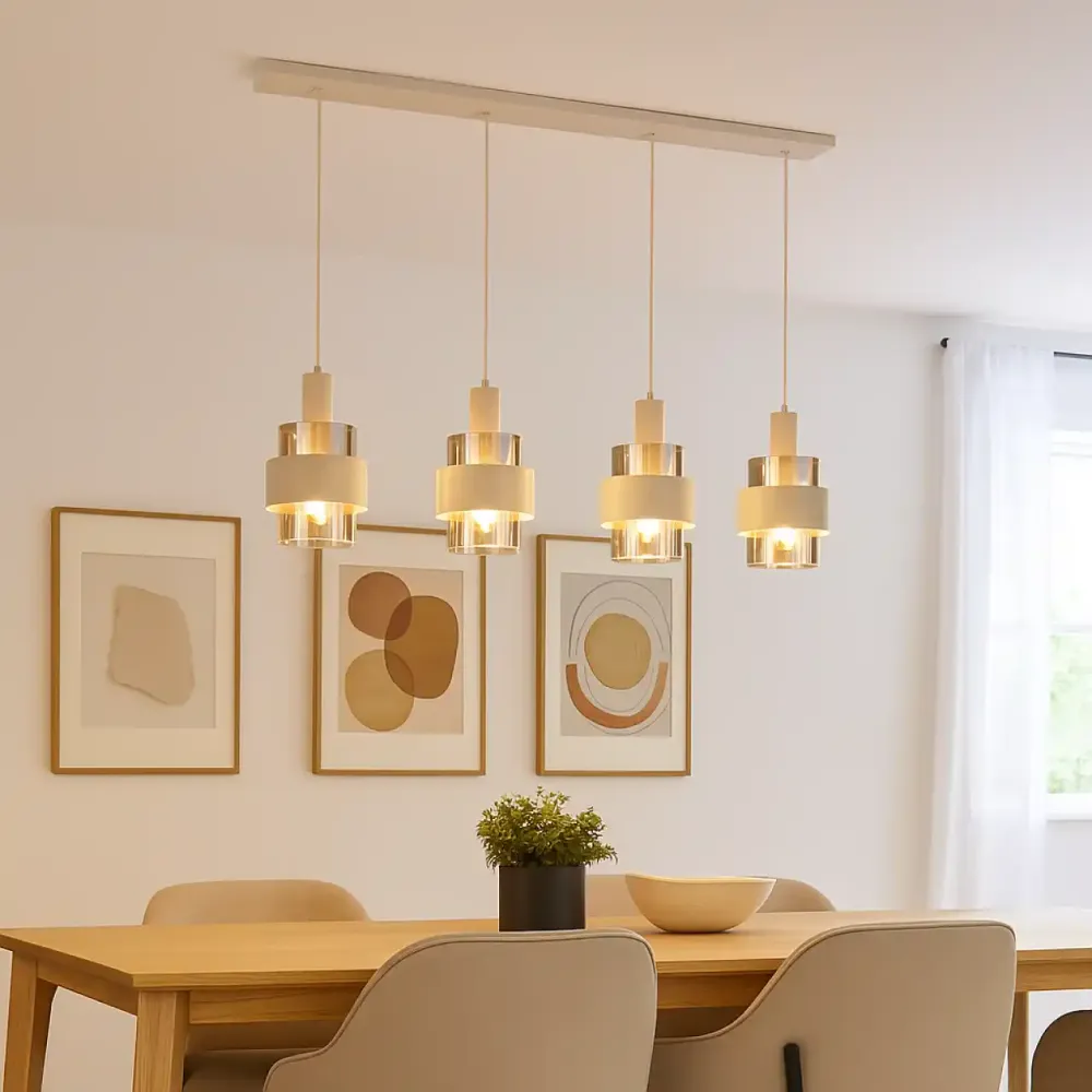 Highlight hanglamp Marrone - 4 lichts - 110 x 150 cm - beige