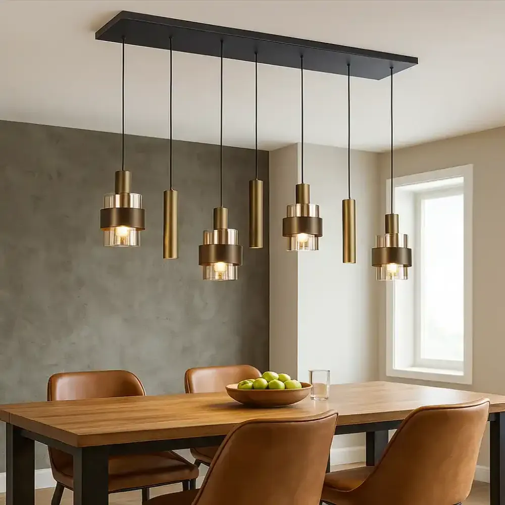 Highlight hanglamp Marrone - 7 lichts - 130 x 160 cm - brons