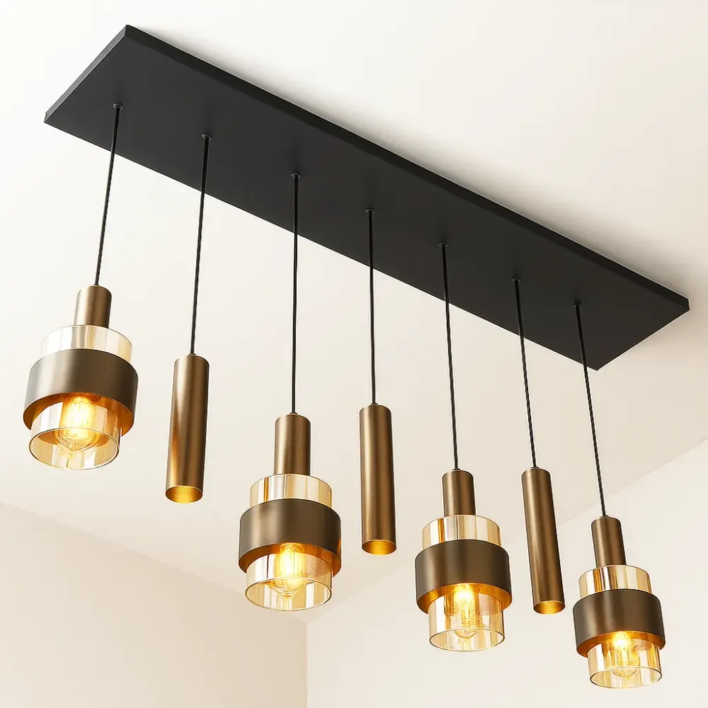 Highlight hanglamp Marrone - 7 lichts - 130 x 160 cm - brons