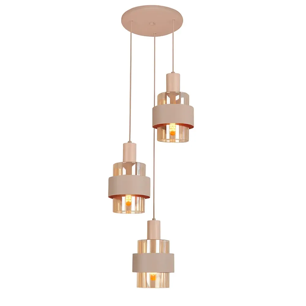 Highlight hanglamp Marrone - 3 lichts - 30 x 150 cm - beige