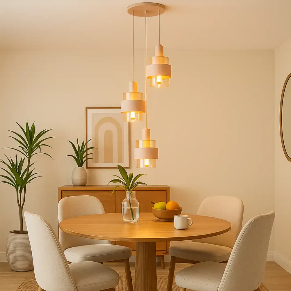 Highlight hanglamp Marrone - 3 lichts - 30 x 150 cm - beige
