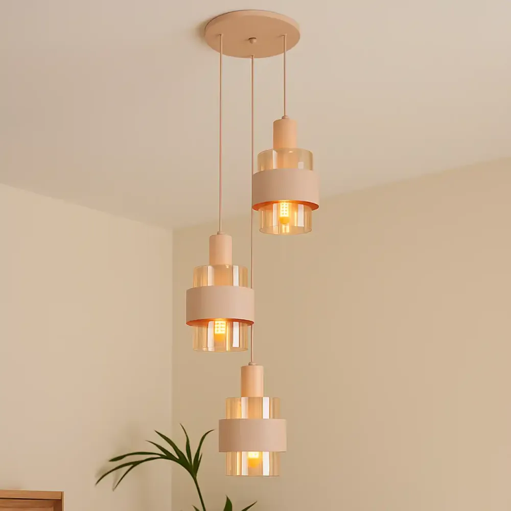 Highlight hanglamp Marrone - 3 lichts - 30 x 150 cm - beige