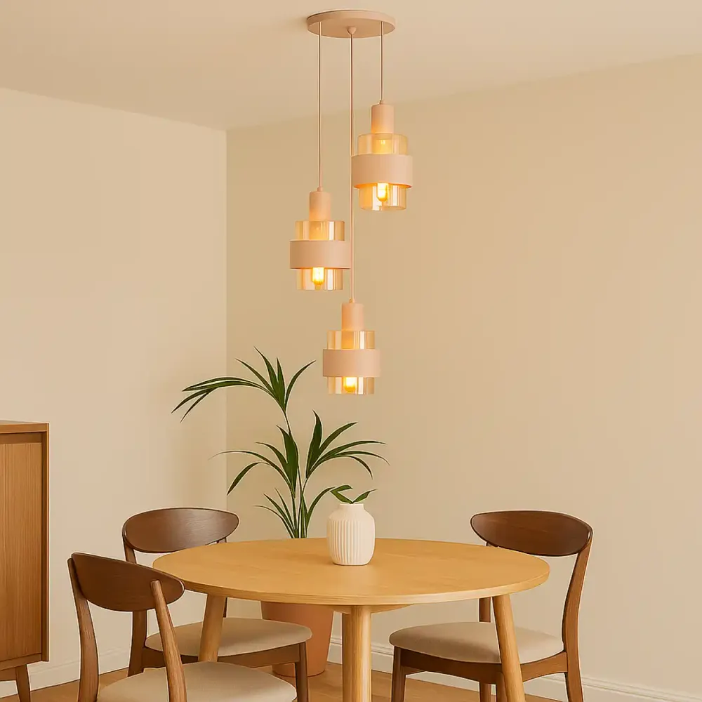 Highlight hanglamp Marrone - 3 lichts - 30 x 150 cm - beige