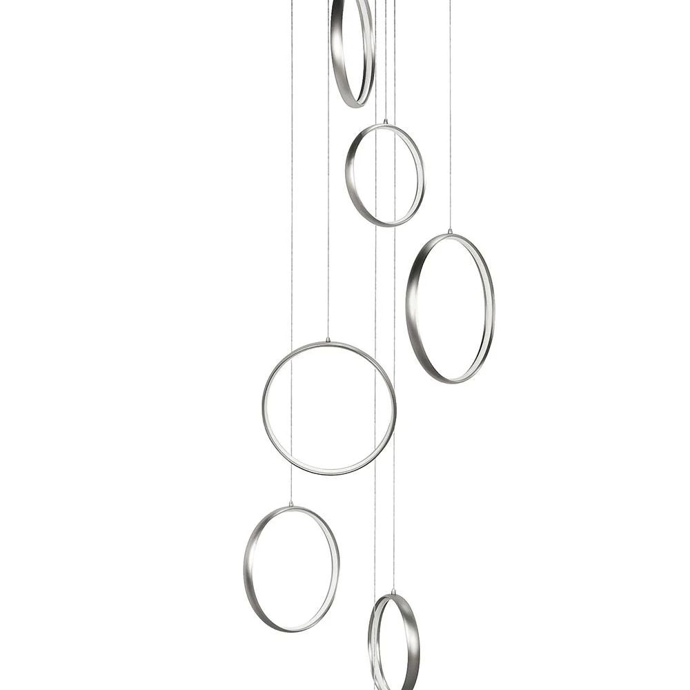 Highlight hanglamp Olympia - 8 lichts - 70 x 330 cm - mat chroom