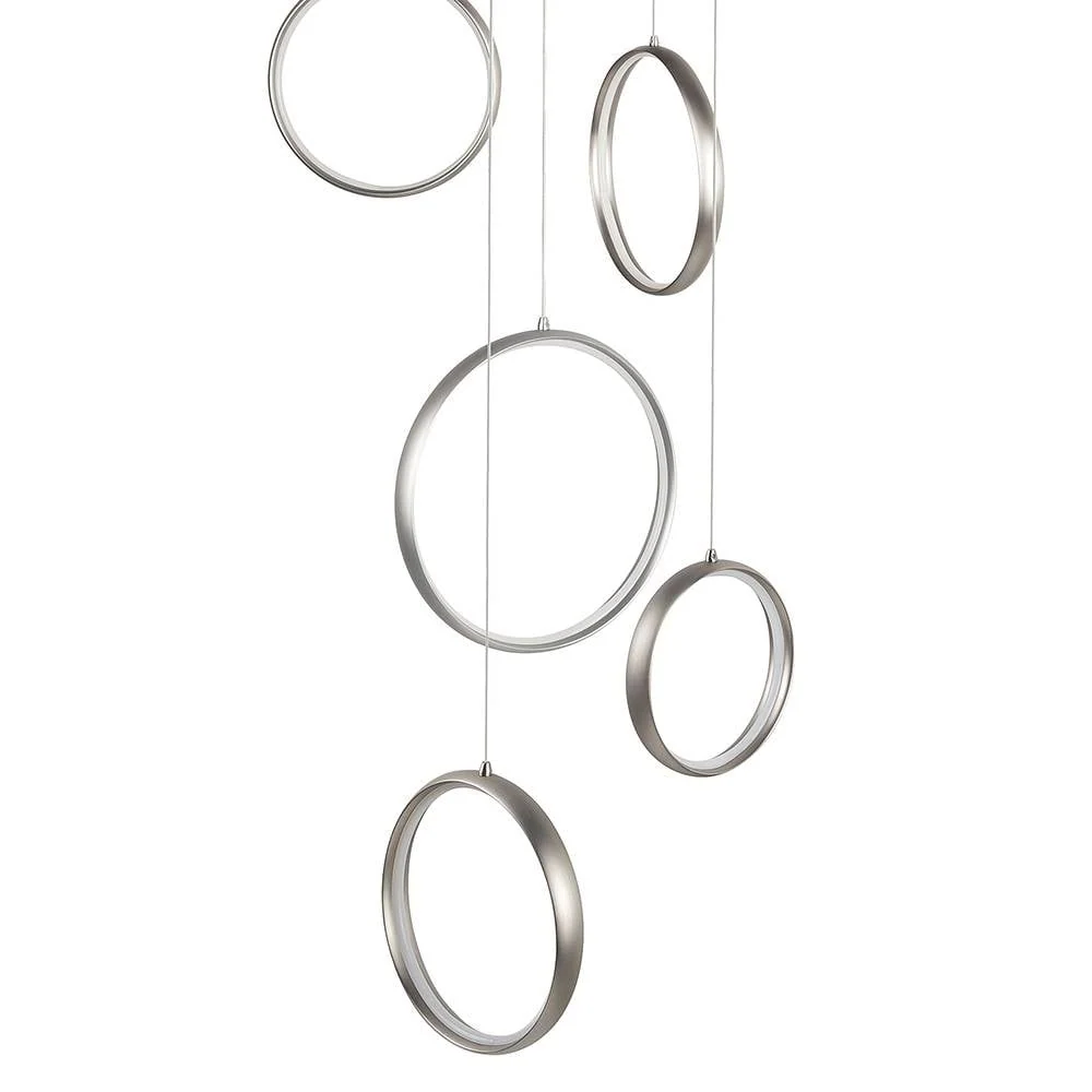 Highlight hanglamp Olympia - 8 lichts - 70 x 330 cm - mat chroom