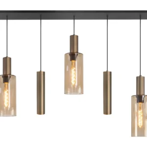 Highlight hanglamp Perugia - 5 lichts - 120 x 165 cm - zwart brons