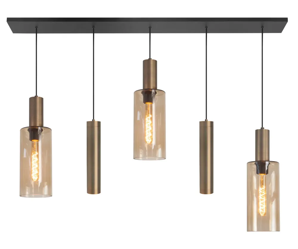 Highlight hanglamp Perugia - 5 lichts - 120 x 165 cm - zwart brons