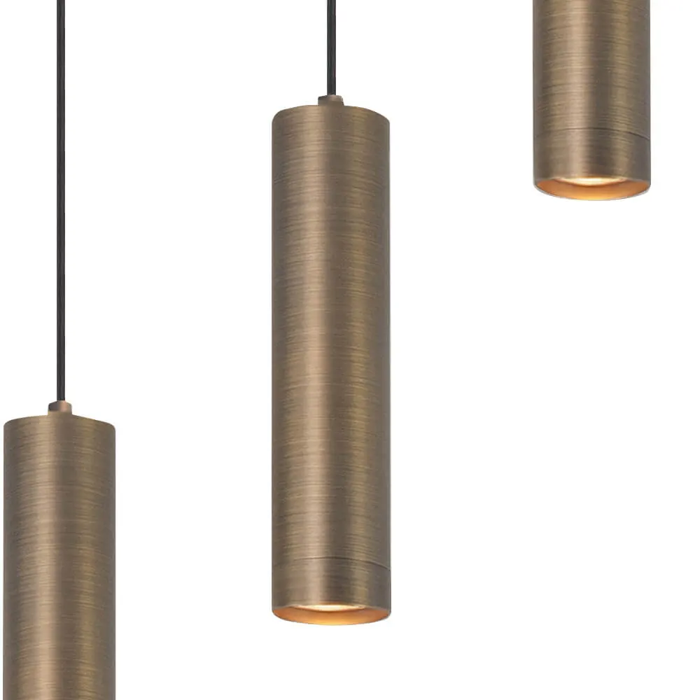 Highlight hanglamp Perugia - 5 lichts - 35 x 160 cm - zwart brons