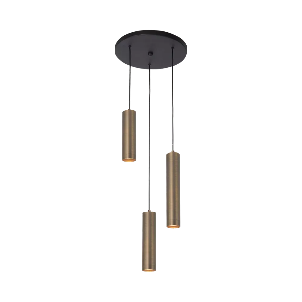 Highlight hanglamp Perugia - 3 lichts - 30 x 160 cm - zwart brons