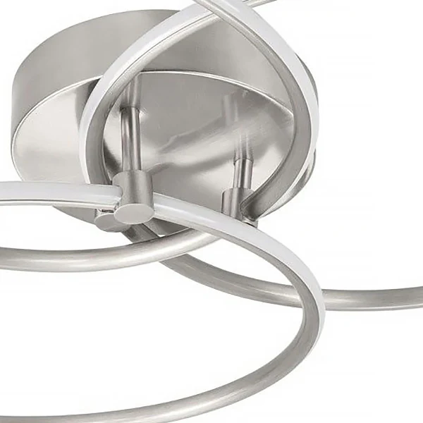 Highlight plafondlamp Circles - 1 lichts - 49 x 10 cm - mat chroom