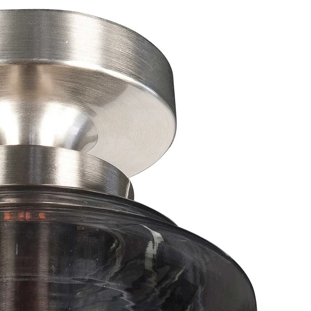 Highlight plafondlamp Deco - 1 lichts - 15 x 19 cm - mat chroom rook