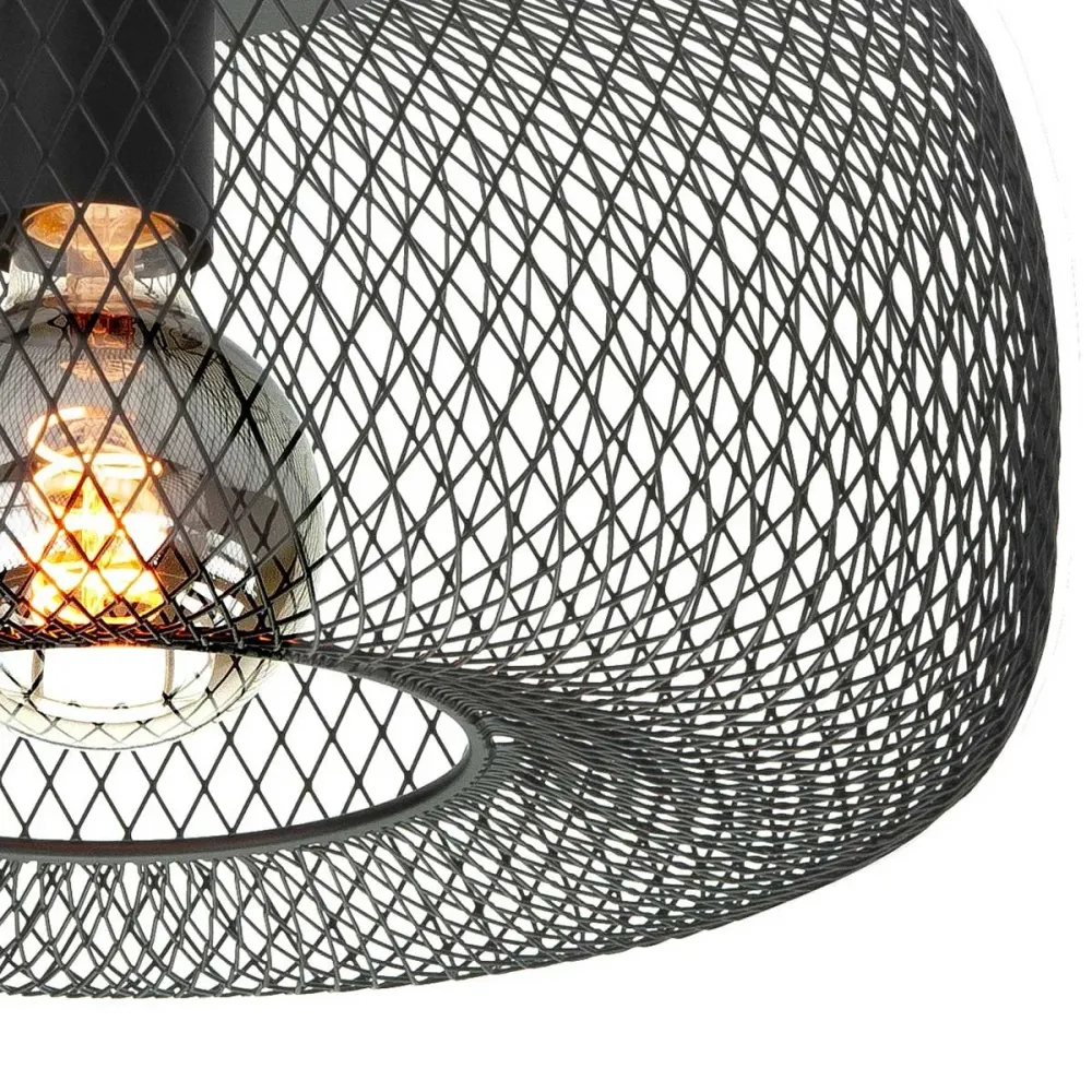 Highlight plafondlamp Honey - 1 lichts - 32 x 20 cm - zwart